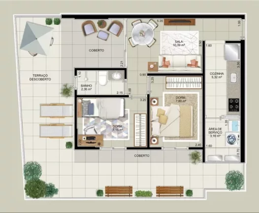 Imagem APARTAMENTO GARDEN NOVO-EMBARÉ -100M DA PRAIA