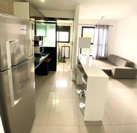 Imagem Studio mobiliado à venda no Brooklin , 31m², 1 vaga. Oportunidade para investidor: já alugado!