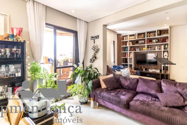 Imagem Apartamento amplo, linda vista, com living para 02 ambientes, terraço, lareira, bem arejado, ilumin...