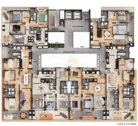 Imagem Apartamentos com varanda / sacada gourmet a beira mar da praia de Intermares -AP1429