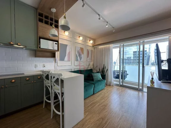 Imagem Apartamento studio mobiliado para alugar no Add Nova Berrini - Decorado