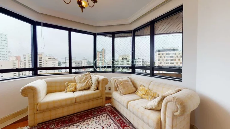 Imagem Ãtimo apartamento com 273mÂ²em Moema em rua tranquila. Amplo living para trÃªs ambientes com terraÃ...