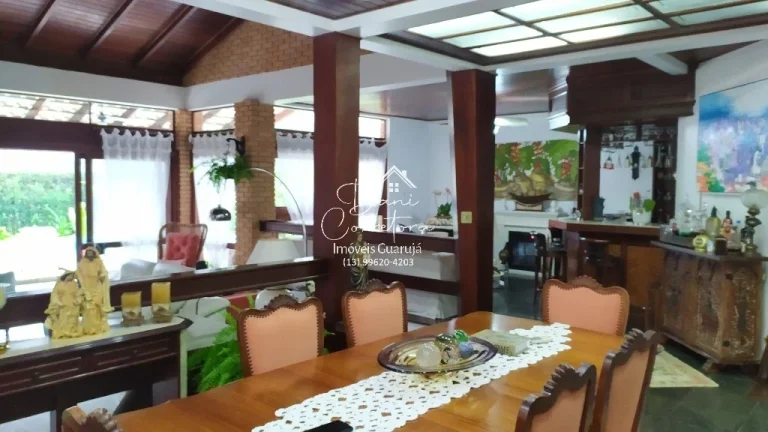 Imagem Casa venda ou locação condomínio Granville, Guarujá-SP: 5 quartos, 2 suítes, 2 salas, 5 banheiros, 4 vagas e 588m². Venda ou locação!
