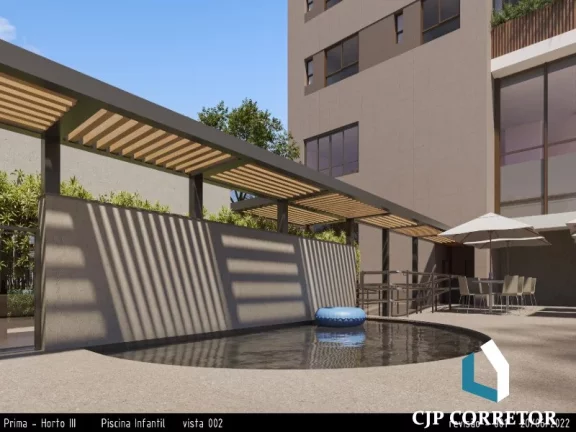 Imagem 4 suítes no Horto Florestal, Todos os apartamentos tem um piscina privativa na varanda