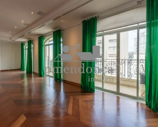 Imagem Higienópolis, belíssimo apartamento, andar alto, 443m².,Um por andar, 4 suites, 5 vagas, lazer, se