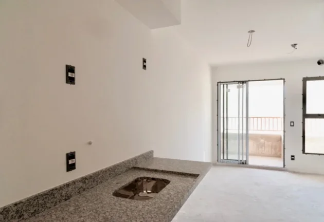 Imagem Studio 31M², 1Q, 1 Banheiro, Sacada, Academia, Piscina, Churrasqueira, Salão de Festas e Jogos, Quadra, Playground, Brinquedoteca, Bicicletário, Deck.
