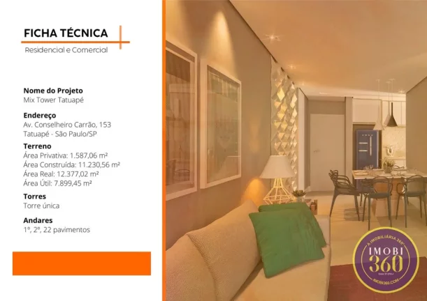 Imagem APTOS NOVOS 01 DORMITORIO, - AVENIDA CONSELHEIRO CARRÃO 35 MTS