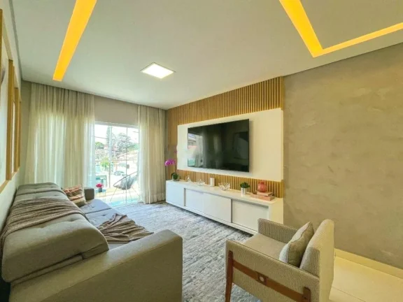 Imagem Charmosa residência no Jardim Paraíso, com 3 suítes, garagem para 5 carros, churrasqueira, cozinha planejada.