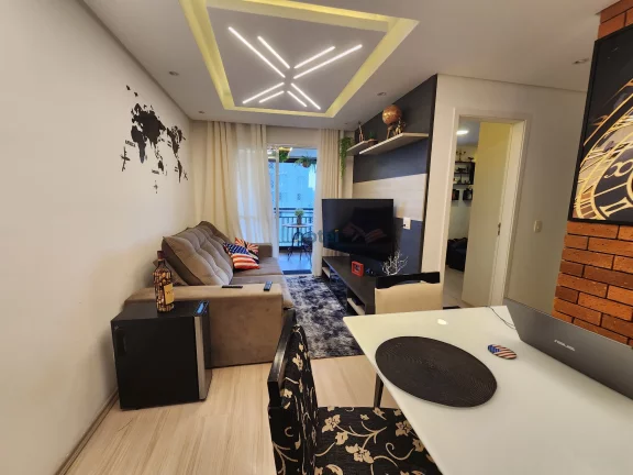 Imagem Apartamento de 2 dorms (suíte), 1 vaga com churrasqueira à carvão no condominio Exuberance Club