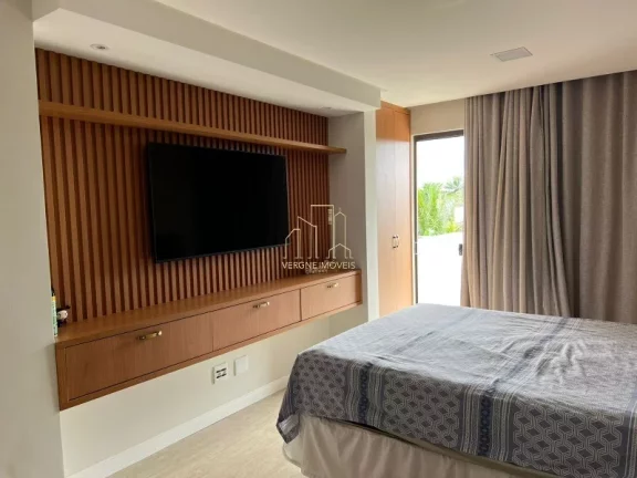 Imagem Excelente casa decorada em condomínio fechado com cinco suítes e espaço gourmet a venda em Lauro de Freitas