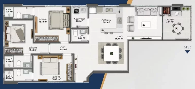 Imagem Solare Residence - Apartamento à venda no bairro Perequê - Porto Belo/SC