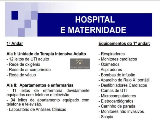 Imagem OPORTUNIDADE HOSPITAL E MATERNIDADE VENDA COM FATURAMENTO REGIÃO A.B.C 20 SALAS RECEPÇÃO VÁRIOS PONTOS DE TRABALHO E APARELHOS VER DESCRIÇÃO