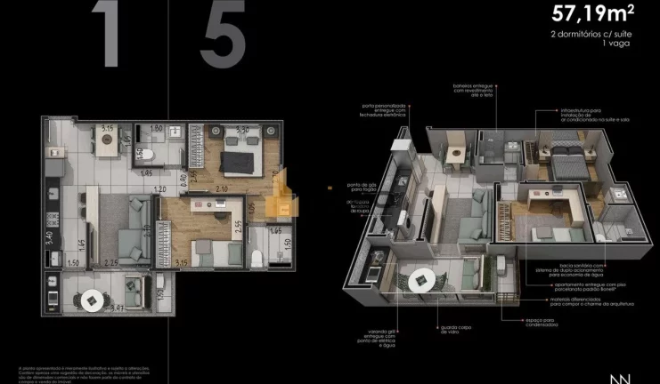 Imagem Descubra um novo padrão de viver bem neste elegante apartamento à venda no cobiçado bairro Jardim...