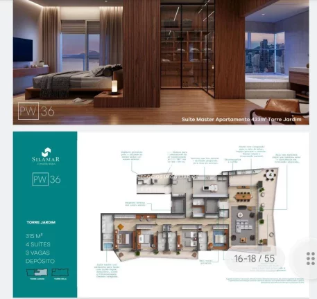 Imagem Apartamento com 4 dormitórios à venda, 315 m² por R$ 3.900.000,00 - Pompéia - Santos/SP