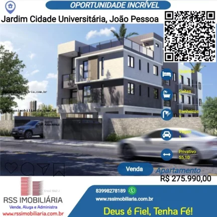 Apartamento 2 e 3 Quartos à venda, Bancários-João Pessoa/PB