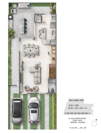 Imagem Casas à venda La Villa Barcelona área útil 145 a 178 m2 com 3 e 4 dormitórios - 2 e 3 vagas garagem