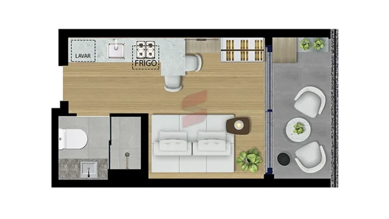 Imagem STUDIO à venda com 46.37m² por R$ 480.000,00 no bairro Centro - CURITIBA / PR