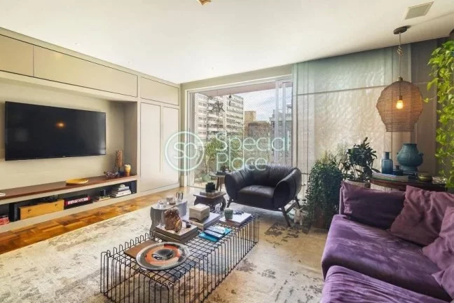 Imagem Excelente apartamento com 175m² no Jardim América. Amplo living para dois ambientes e varanda espa...