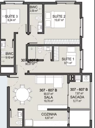 Imagem Saint Tropez - Residencial - Apartamento à venda no bairro Ingleses do Rio Vermelho - Florianópolis/SC