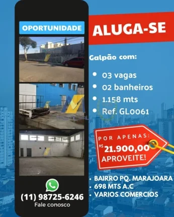 Imagem Alugo Galpão em Santo André, Parque Marajoara