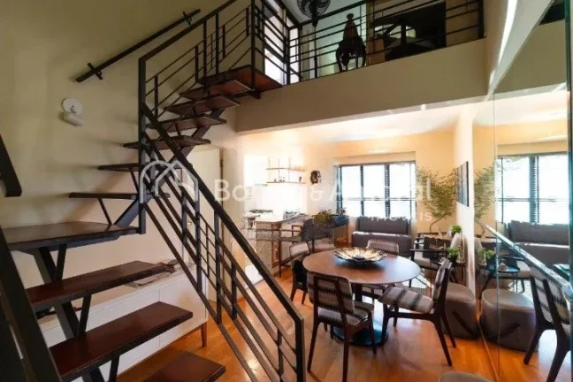 Imagem Cobertura espaçosa à venda com área de 110 m². O imóvel está todo mobiliado e possui living pa...