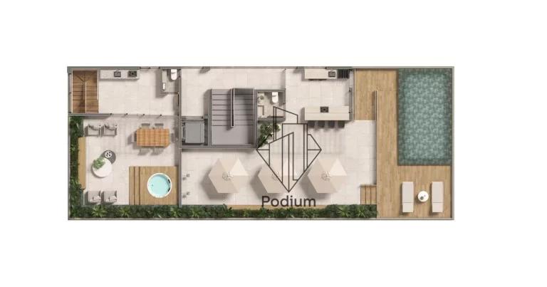 Imagem Apartamento térreo com área privativa em U á 180m da praia do Bessa - AP2550