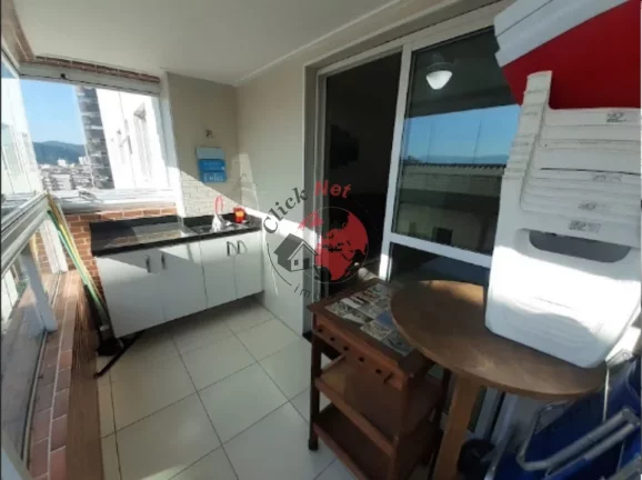 Imagem Apartamento á 500m2 da Praia ,Mobiliado ,2 dorm, 1 suíte,varanda grill, 1 vagas, 61 m2 ,bairro Guilhermina,Praia grande