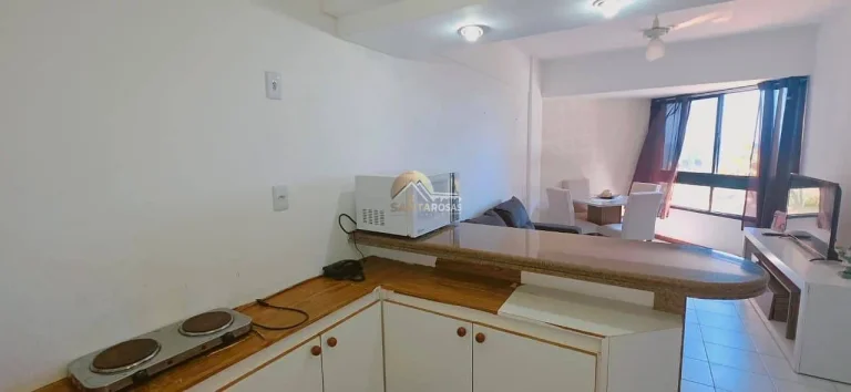 Imagem Alugo apto 1/4 mobiliado na Pituba, 60 m², vista mar+cidade, vaga numerada, condomínio fechado com
