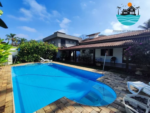 Imagem Casa para Alugar em Juquehy, 400 metros da praia, piscina, churrasqueira, 6 dormitórios, Max 15 pessoas | Juquehy Imobiliária