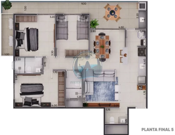 Imagem Apartamento à venda em Ubatuba-SP, Praia Grande: 2 quartos, 1 suíte, 1 sala, 2 banheiros, 1 vaga, 90m². Confira!
