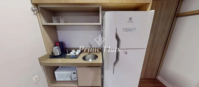 Imagem Flat disponível para venda no Hotel Hampton Park, com 31m², 1 dormitório e 1 vaga
