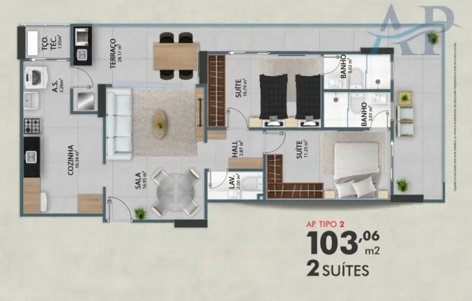 Imagem Apartamento em Construção na Guilhermina em Praia Grande/SP