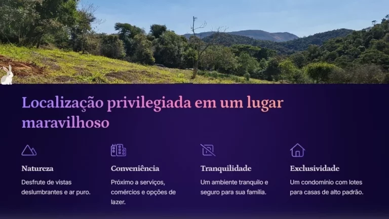 Imagem Apenas 2 lotes disponíveis para Venda - Condomínio Reserva do Ouro um lugar para Morar bem em Nova Lima