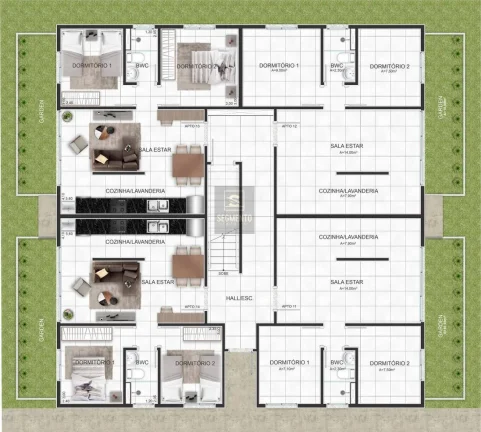 Imagem Apartamento com 2 quartos, 41,54m2, à venda em Araucária, Thomaz Coelho
