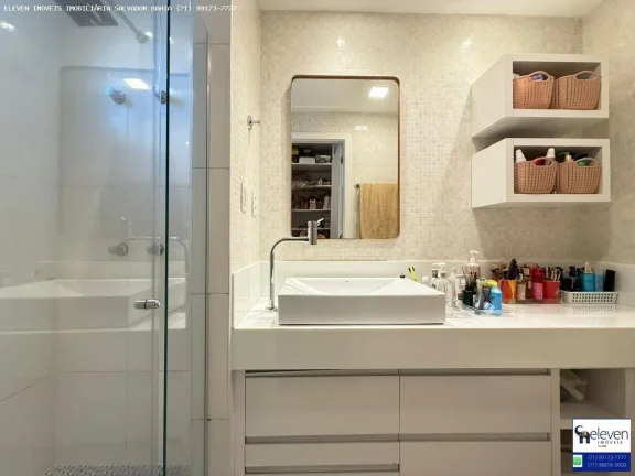 Imagem APARTAMENTO ALTO PADRÃO COM VISTA MAR EM PATAMARES  155M², 3 VAGAS, FINAMENTE DECORADO