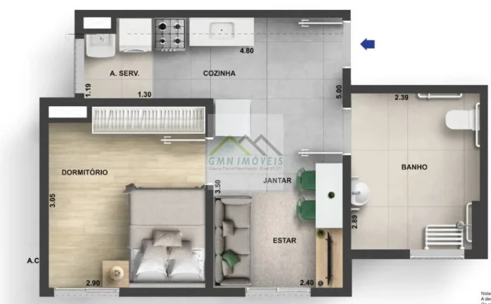 Imagem Parque Brito III - Apartamento 2 quartos