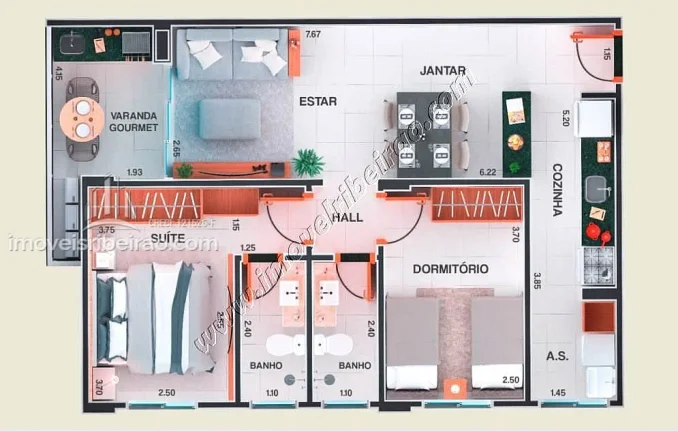 Imagem Apartamento na vila Seixas 2 dormitórios à venda. #imoveisri