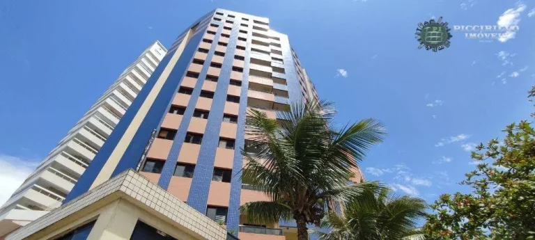 Imagem Apartamento com 2 dormitórios para alugar, 57 m² por R$ 3.115,51/mês - Aviação - Praia Grande/SP