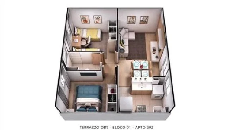Imagem Apartamento 2 dormitórios para Venda em Teresina, Planalto Uruguai, 2 dormitórios, 1 banheiro, 1 vaga