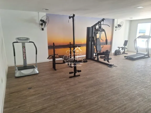 Imagem Aluguel apartamento com lazer Astúrias, Guarujá-SP: 2 Quartos, 1 Suíte, 2 Salas, 2 Banheiros, 2 Vagas, 90m².