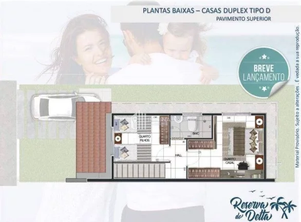 Imagem Casa duplex em Parnaíba/PI, 2 dormitórios à venda: R$ 213.370,00 - Condomínio RESERVA DO DELTA 1 - Bairro Nossa Senhora de Fátima.
