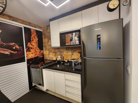 Imagem Apartamento de 2 dorms (suíte), 1 vaga com churrasqueira à carvão no condominio Exuberance Club
