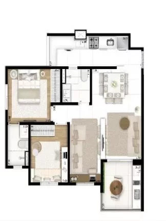Imagem Apartamento de 2 quartos com suíte e vaga na Saúde - Condomínio Edifício Botanic São Paulo-SP