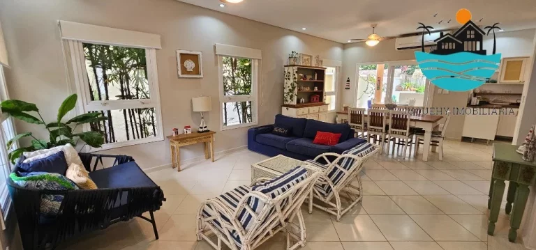 Imagem Aluguel Juquehy de Temporada - Condomínio fechado com 4 suítes, 3 vagas, piscina privativa a 150m da praia - máx. 10 pessoas | Juquehy Imobiliária