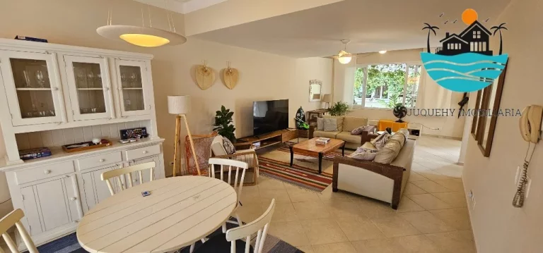 Imagem Casa em condomínio para locação em Juquehy com 4 suítes, piscina coletiva, serv. praia, 150m da praia - Acomodação 10 pessoas | Juquehy Imobiliária