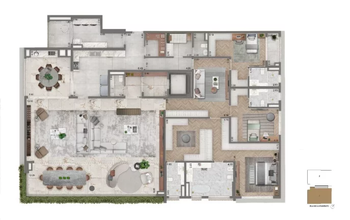 Imagem Apartamento de luxo à venda em São Paulo-SP, no bairro Ibirapuera com 3 quartos, 3 suítes e 232m² - Condomínio Portrait design by Cyrela