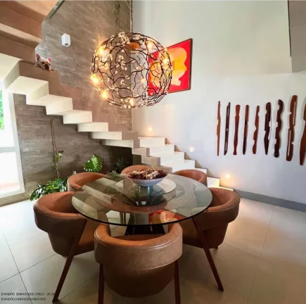 Imagem Vila de Abrantes: Casa de Luxo à Venda em Condomínio Fechado - 4 Quartos, 4 Suítes, 2 Salas - Camaçari-BA - 298m²