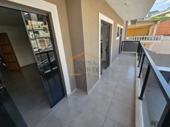 Imagem Apartamento com 53,17m², 2 dormitórios, banheiro, sala com varanda, cozinha e área de serviço. O...