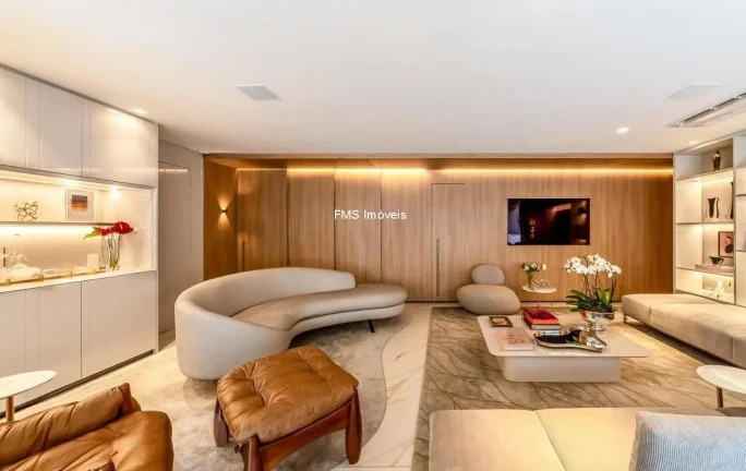 Imagem Apartamento de luxo em Moema: 3 quartos, 3 suítes, 1 sala, 2 vagas de garagem e 149,00m² de área - São Paulo-SP.
