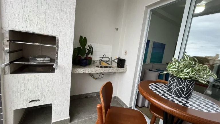 Imagem APARTAMENTO PRAIA GRANDE com 2 dormitórios sendo 1 suíte,1 vaga de garagem,sala 2 ambientes,varanda gourmet com churrasqueira